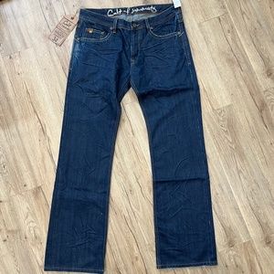 Cult of Individuality Hagen Straight Japanese Selvedge Denim Jeans Crinkle NWT